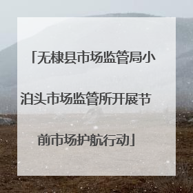 无棣县市场监管局小泊头市场监管所开展节前市场护航行动