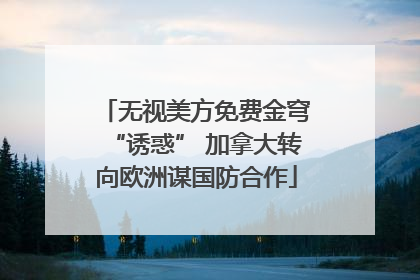 无视美方免费金穹“诱惑” 加拿大转向欧洲谋国防合作