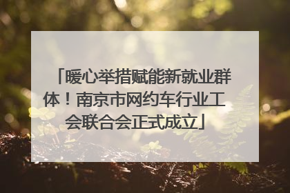 暖心举措赋能新就业群体！南京市网约车行业工会联合会正式成立