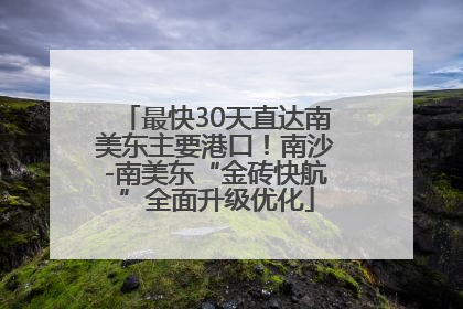 最快30天直达南美东主要港口！南沙-南美东“金砖快航”全面升级优化
