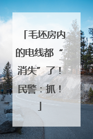 毛坯房内的电线都“消失”了！民警：抓！