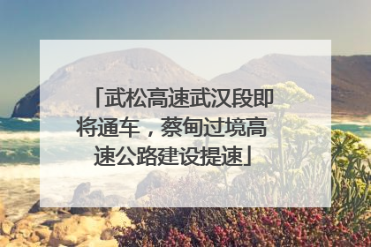 武松高速武汉段即将通车，蔡甸过境高速公路建设提速