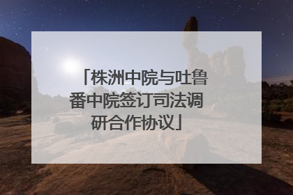 株洲中院与吐鲁番中院签订司法调研合作协议