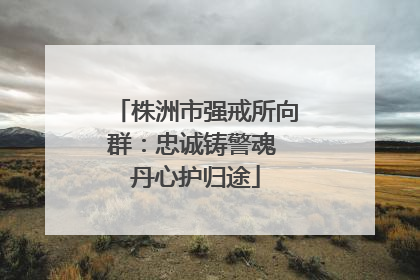 株洲市强戒所向群：忠诚铸警魂 丹心护归途