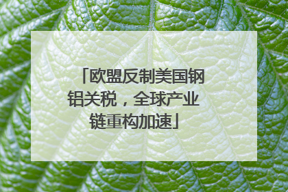 欧盟反制美国钢铝关税，全球产业链重构加速