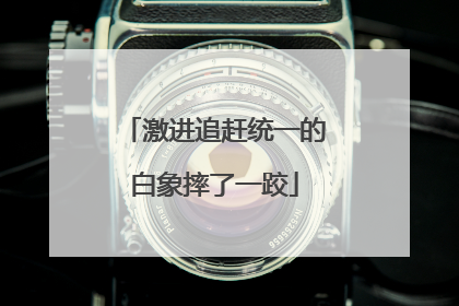 激进追赶统一的白象摔了一跤