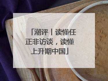 潮评丨读懂任正非访谈，读懂上升期中国