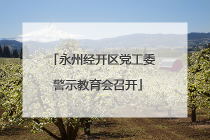 永州经开区党工委警示教育会召开