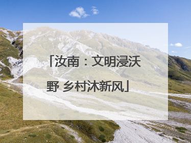 汝南：文明浸沃野 乡村沐新风