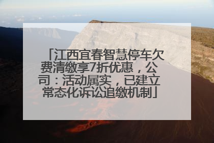 江西宜春智慧停车欠费清缴享7折优惠，公司：活动属实，已建立常态化诉讼追缴机制