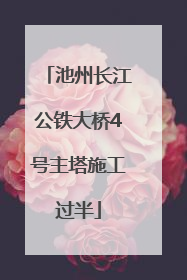 池州长江公铁大桥4号主塔施工过半