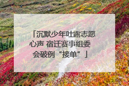 沉默少年吐露志愿心声 宿迁赛事组委会破例“接单”