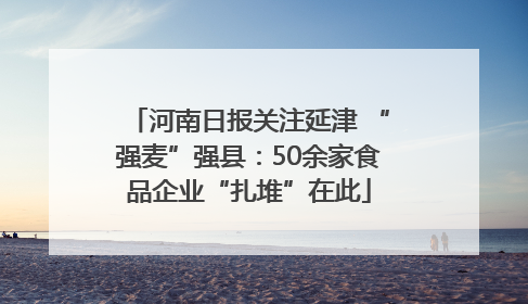 河南日报关注延津 “强麦”强县：50余家食品企业“扎堆”在此