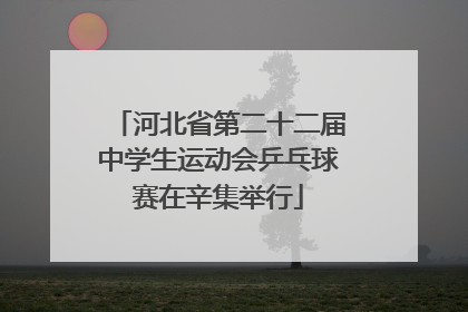 河北省第二十二届中学生运动会乒乓球赛在辛集举行