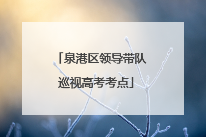 泉港区领导带队巡视高考考点