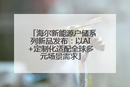 海尔新能源户储系列新品发布：以AI+定制化适配全球多元场景需求