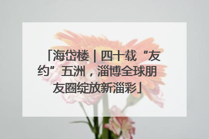 海岱楼｜四十载“友约”五洲，淄博全球朋友圈绽放新淄彩