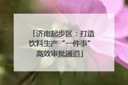 济南起步区：打造饮料生产“一件事”高效审批通道