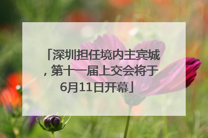 深圳担任境内主宾城，第十一届上交会将于6月11日开幕