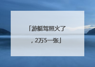 游艇驾照火了，2万5一张