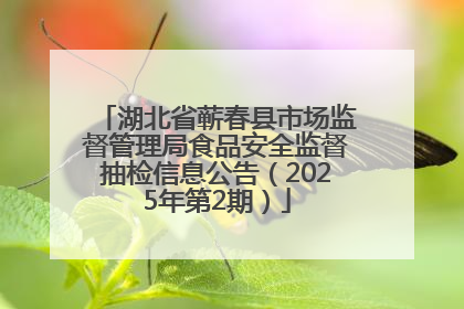 湖北省蕲春县市场监督管理局食品安全监督抽检信息公告（2025年第2期）