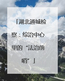 湖北通城检察：综治中心里的“法治前哨”
