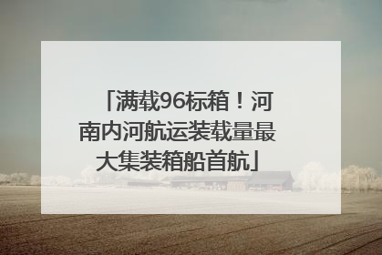 满载96标箱！河南内河航运装载量最大集装箱船首航