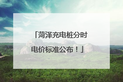 菏泽充电桩分时电价标准公布！