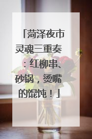菏泽夜市灵魂三重奏：红柳串、砂锅，烫嘴的馄饨！