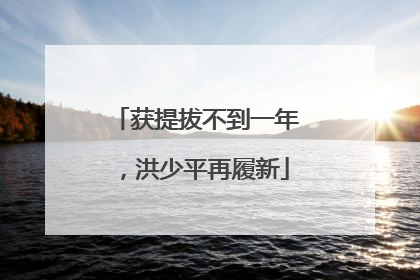 获提拔不到一年，洪少平再履新