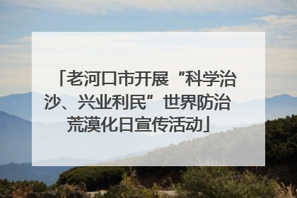 老河口市开展“科学治沙、兴业利民”世界防治荒漠化日宣传活动
