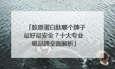 胶原蛋白肽哪个牌子最好最安全？十大专业级品牌全面解析