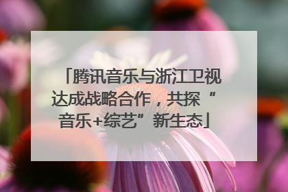 腾讯音乐与浙江卫视达成战略合作，共探“音乐+综艺”新生态