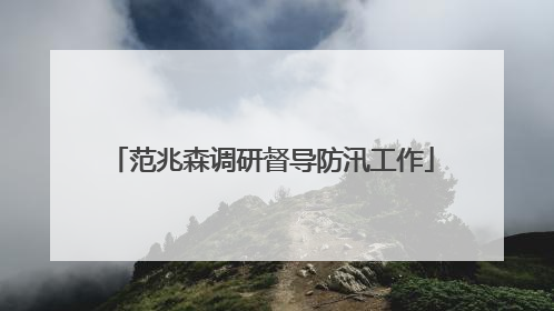 范兆森调研督导防汛工作