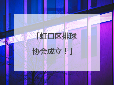 虹口区排球协会成立！
