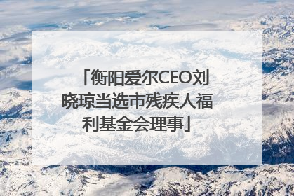 衡阳爱尔CEO刘晓琼当选市残疾人福利基金会理事