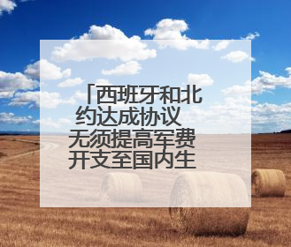 西班牙和北约达成协议 无须提高军费开支至国内生产总值5%