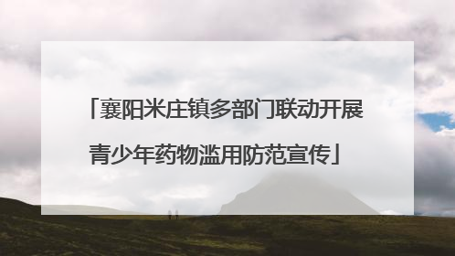 襄阳米庄镇多部门联动开展青少年药物滥用防范宣传
