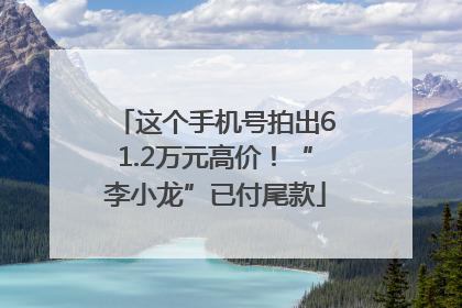 这个手机号拍出61.2万元高价！“李小龙”已付尾款