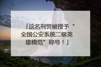 这名刑警被授予“全国公安系统二级英雄模范”称号！