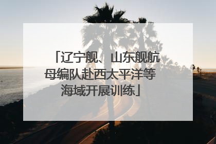 辽宁舰、山东舰航母编队赴西太平洋等海域开展训练