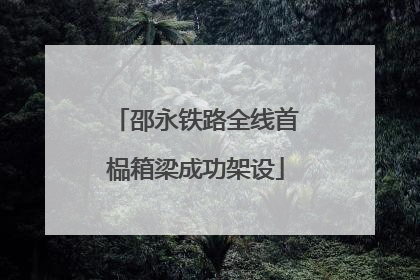 邵永铁路全线首榀箱梁成功架设