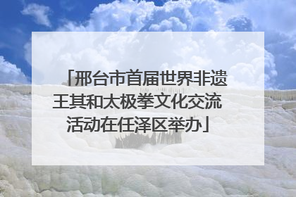 邢台市首届世界非遗王其和太极拳文化交流活动在任泽区举办