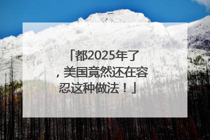 都2025年了，美国竟然还在容忍这种做法！