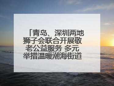 青岛、深圳两地狮子会联合开展敬老公益服务 多元举措温暖潮海街道南杨头村老人