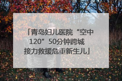 青岛妇儿医院“空中120”50分钟跨城接力救援危重新生儿