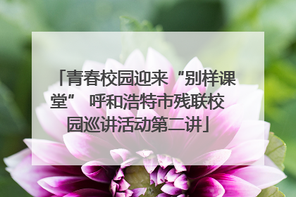青春校园迎来“别样课堂” 呼和浩特市残联校园巡讲活动第二讲