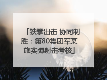 铁拳出击 协同制胜：第80集团军某旅实弹射击考核