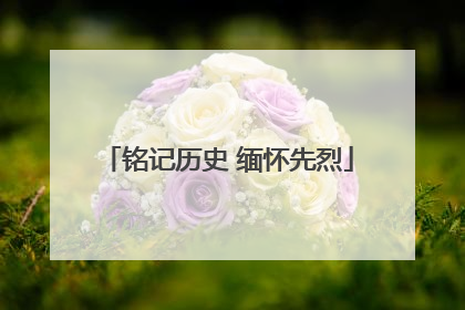 铭记历史 缅怀先烈