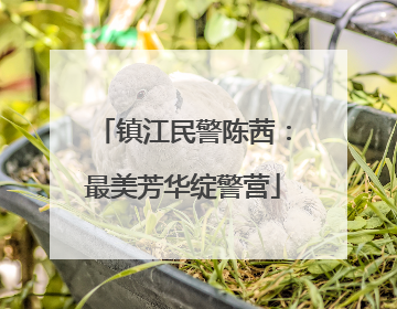 镇江民警陈茜：最美芳华绽警营